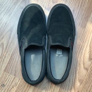 Vans Black Suede Slip-Ons